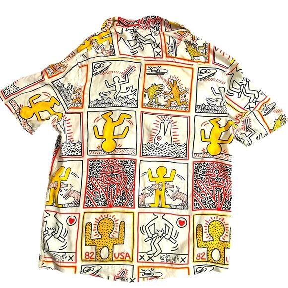 Keith Haring H&M patterned resort shirt SOLD OUT Medium - Picture 4 of 8